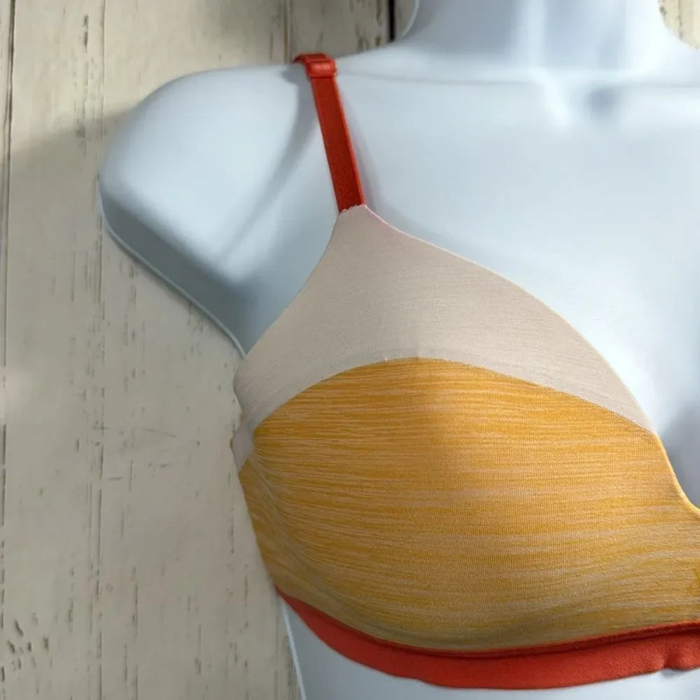 Victoria Secret Wireless Tricolor Soft Cup Lightly Padded T-shirt Front Logo Bra